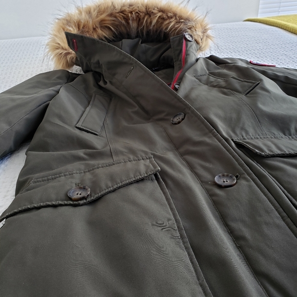 Tommy Hilfiger Jacket Coat Olive Green XS - Picture 7 of 9